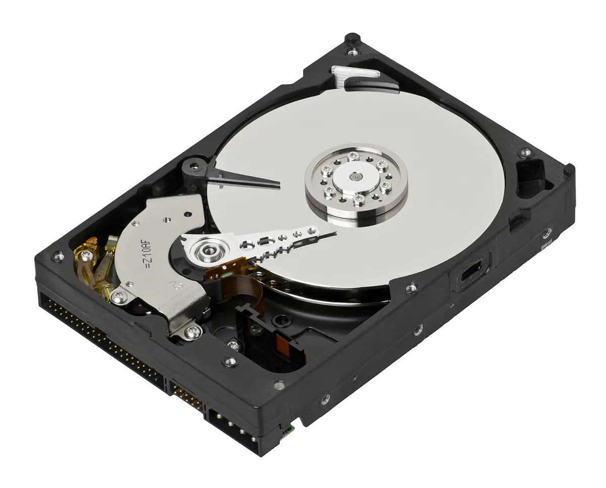 A 3.5-inch internal hard disk drive, the kind of disk used as a separate local backup copy.
